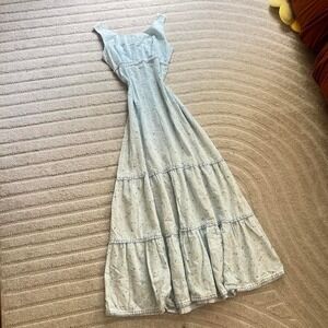 VTG 90s Floral Prairie Maxi Sun Dress Size M/L Cottagecore